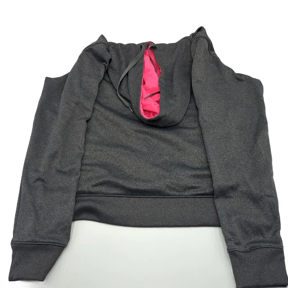 Under Armour XL ColdGear Hoodie Gray Pink - Semi-Fitted - Picture 2 of 3